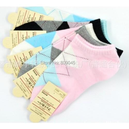 Summer comfortable cotton bamboo fiber girl womens socks ankle low female invisible color girl boy hosier10pair=20pcs WS03-4