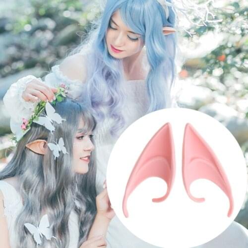 2021 New Glitter Sequins Elf Ears Anime Fairy Pixie Cosplay Costume Halloween Party Props 2020 trend