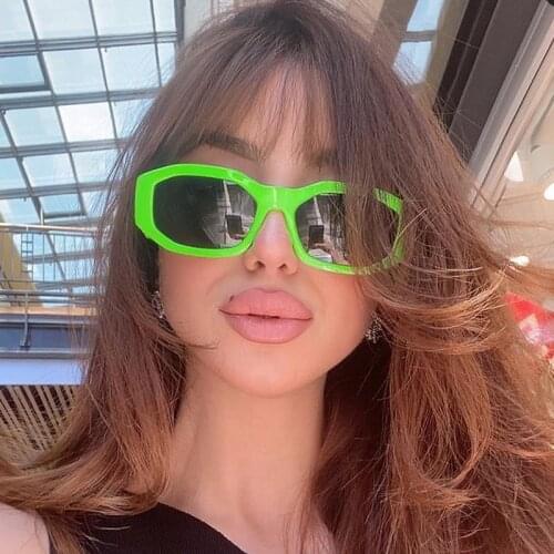Luxury Brand Small Square Candy Color Sunglasses For Women Vintage Gradient Green Yellow Sun Glasses Men Retro Hip Hop Eyewear