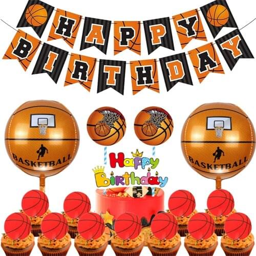 Basketball Club Players Disposable Balloons Birthday Party Decoration Sport Boy Basketball Birthday Party Decorations Kids Gifts