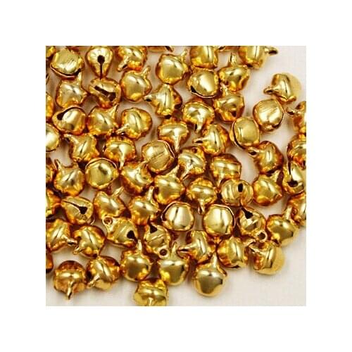 Wholesale 6*11MM Approx 500pcs/lot Jewelry Bells Gold Jingle Bell for Christmas Party Decoration Jewelry Accessary CN-BSE000-19