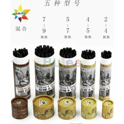 Maries 15/25 pcs Cotton willow charcoal strip sketch charcoal strip sketch charcoal charcoal stick charcoal strip art supplies
