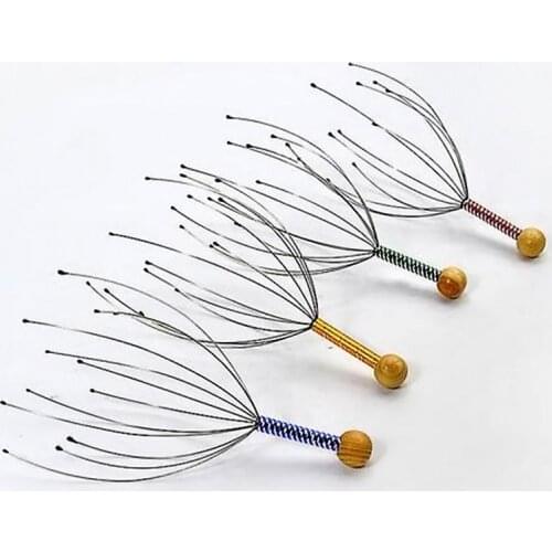 Head Relax Massager Healing Neck Claw Massage Anti-stress Relax Spa Scalp Pain Stimulate Octopus Blood Circulate Headache R X0K1