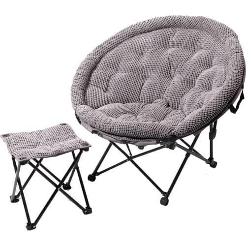 Fabric lunch break folding chair moon chair sun lounger leisure lazy couch