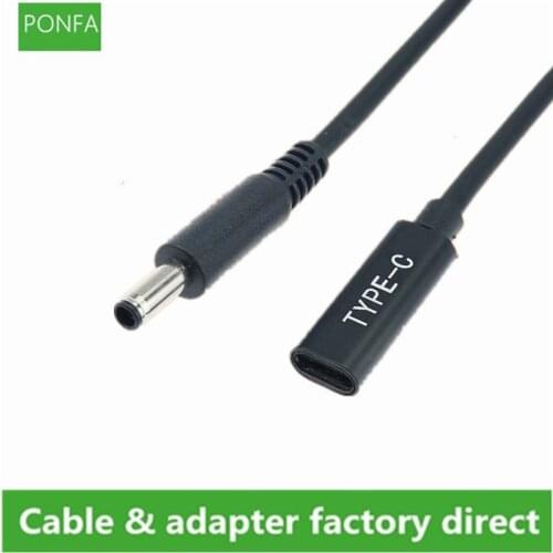 USB 3.1 Type C USB-C Female to DC 20V 4.5 3.0mm 4.5*0.6MM For Dell Power Plug PD Emulator Trigger Charge Cable for Laptop