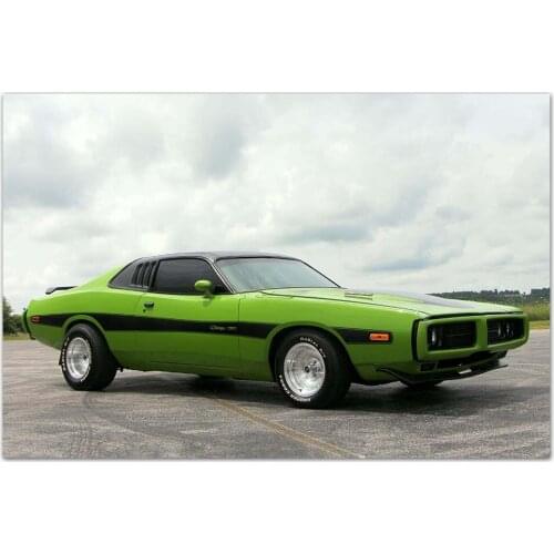 1974 Dodge Charger Muscle Car Photo Canvas Wall Art Posters and Prints Modern Painting for Home Decor