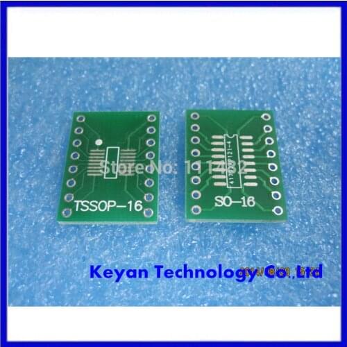 20PCS TSSOP16 SSOP16 MSOP16 SO16 SOP16 SOIC16 turn DIP16 1.27MM / 0.65MM IC adapter Socket / Adapter plate / PCB