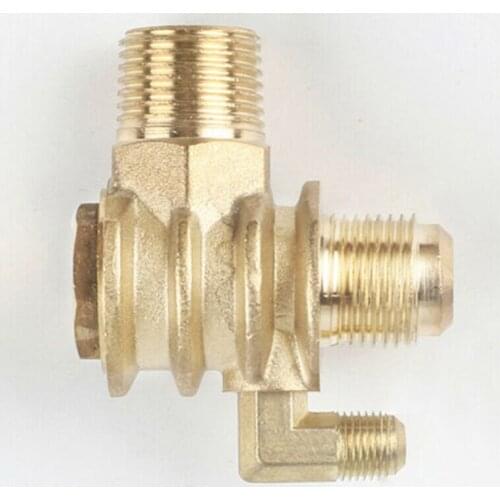 3-Port Check Valve Barbed Coupling Zinc Alloy Hose Fitting Male-Threaded Workshop Air Compressor Tools Connector Joint Adapter