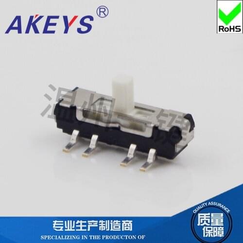 5 Pcs MSS-23D20 4 feet 3 files Vertical patch small toggle switch Micro motion White handle single side toggle mini