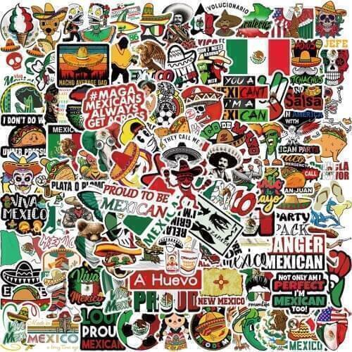 50/100pcs/set Mexico Style Food Stickers For Guitar Kids TOY Bicycle Motorcycle Skateboard Snowboard Laptop Luggage Decals