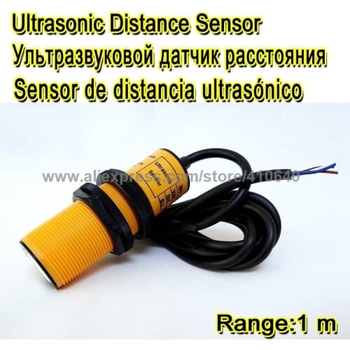 6 pcs Ultrasonic transducer to detect control or measuring level of stone and sand hopper 1M Range NPN Output 12/24V DC power