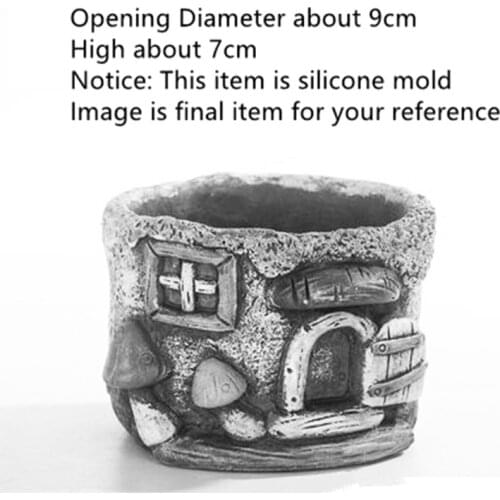 Concrete Flower Pot Handmade Silicone Mold for Cement Planter Making DIY Craft Housing Clay Cactus Vase Mould