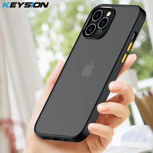 KEYSION Fashion Matte Case for iPhone 12 12 Pro Max Transparent Shockproof Phone back Cover for Apple iPhone 12 mini 2020 New