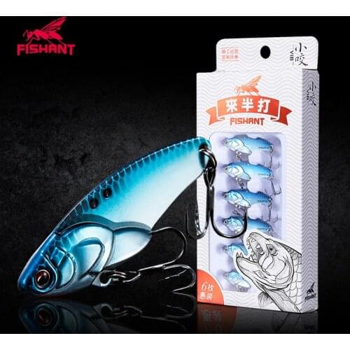 FISHANT 6 Pcs Fishing Bait Wobbler Xiaoyao Vib Iron Plate 5g/7.5g/9g/10.5g Fishing Lures Hard Artificial Bait For Fishing