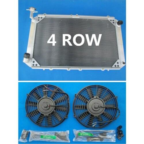 Hot Selling 4 Row Aluminum Radiator + Fans For NISSAN PATROL GQ SAFARI 2.8 & 4.2LT DIESEL Y60 56MM