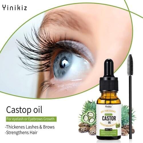 Castor Oil for Natural Hair Eyelash Serum Growth Lash Enhancer Booster Longer Fuller Eyelashes Eyebrow Beard Enhancer Serum