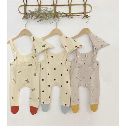 Newborn Baby Boy Girl Romper + Hat Sleeveless Baby Footed Jumpsuit Outfits Srping Summer New Born Baby Clothes Set