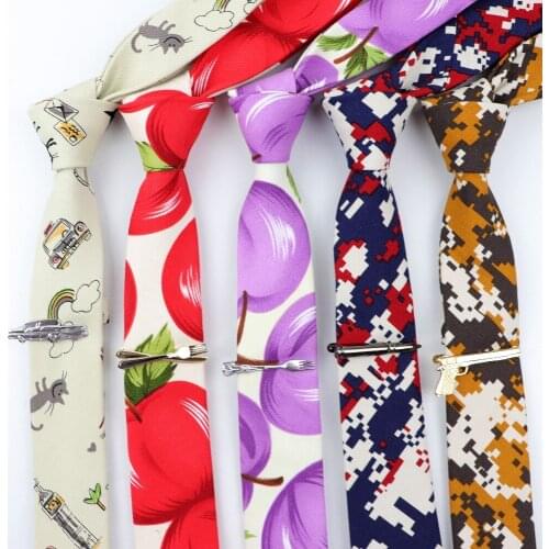 Tie&Clip Set Fashion Linen Necktie Fork Clip Skinny 5.5cm Men Dinner Party Banquet Ties Design Gravata Arrow Tie Funny Match Hot