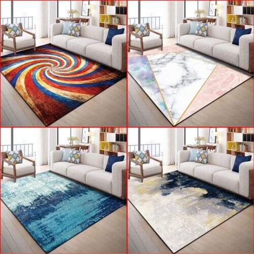 Modern Geometric Large Rugs Carpet Non-slip Carpets Living Room Floor Mat Coffee Table Sofa Bedroom Blanket Bedside Area Rugs