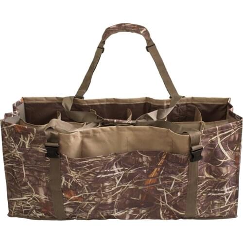 Lightweight Nylon Slotted Duck Decoy Bag With Adjustable Shoulder Strap Camo 109 x 36 x 49cm for Hunting