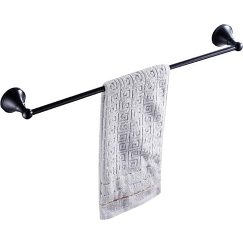 Leyden Solid ORB Brass Black Color Single Towel Bar Wall Mounted ORB Towel Holder Towel Rack Bathroom Accessories