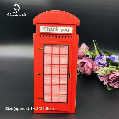 Slimline Metal Cutting Dies Cut Phone Booth Clear Stamp Scrapbooking Paper Craft Album Handmade Card Punch Art Cutter Template