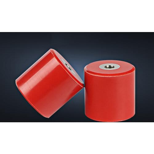 MNS M10*40*50 Insulator Red Unsaturated Polyester Resin Enhanced Fire Resistance Busbar Insulator Connectors