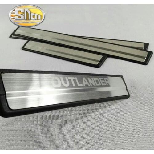 4PCS High-quality Stainless Steel Welcome Pedal Car Scuff Plate Pedal Threshold Door Sill For Mitsubishi Outlander 2013 - 2018