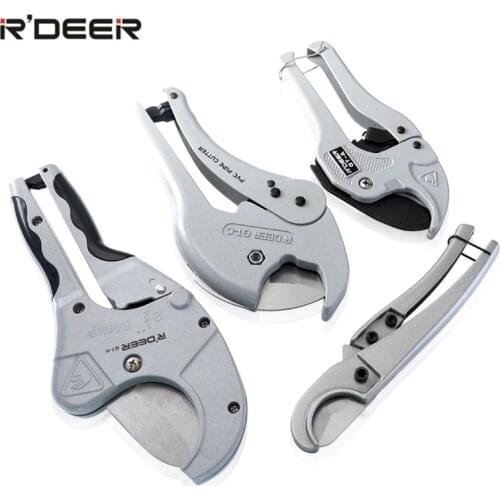 Pipe Cutter Aluminum Alloy Body Ratchet Scissors Stainless Steel Blade Tube Cutter PVC/PU/PP/PE Hose Cutting Hand Tool