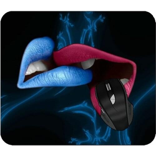 Office Mouse Pad Abstract Art Lips Non-Slip Rubber Mousepad