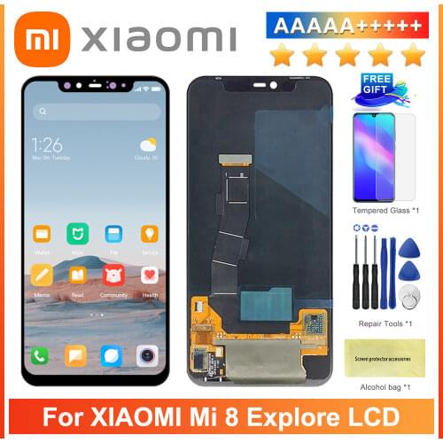 6.21''Original Super AMOLD Display for xiaomi Mi 8 pro LCD Touch Screen Digitizer For Xiaomi Mi8 Explorer LCD Screen Replace