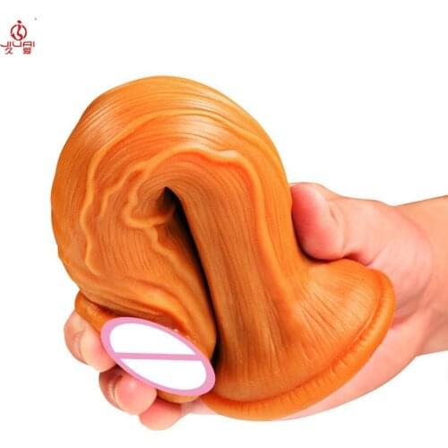 Jiuai Real Touch Feeling Realistic Huge Dildo with Strong Suction Cup Big Anal Masturbator for Adult G-Spot Toys