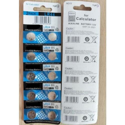 10000pcs/lot AG13 LR44 AG13/357A/CX44/LR44W alkaline battery button cell battery