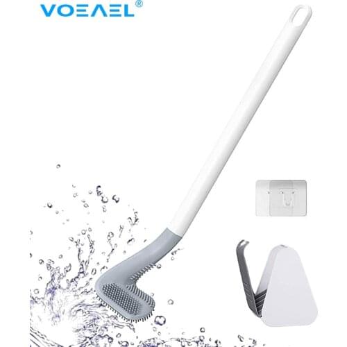 Silicone Bristle Golf Toilet Brush and Drying Holder for Bathroom Storage and Organization Bathroom Cleaning Tool WC Accessories