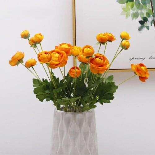Silk Rose 4 Heads Artificial Flower Wedding Decor Lulian Suitable for Hotel Bathroom Hone Decor Table False Flower