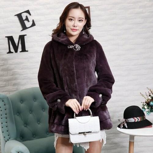 2017 Brand luxury women natural import mink fur jacket long style solid color elegant lady high quality winter fur coat MK-013