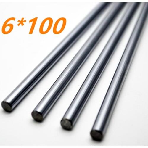 RDBB 3D printer rod shaft 6mm linear shaft length 100mm chrome plated linear guide rail rod shaft for cnc robot 3D Printer Parts