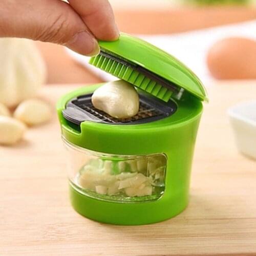 FANHHUI Garlic Grater Mini Portable ABS Stainless Steel Garlic Press Chopper Slicer Hand Presser Grinder Crusher Kitchen Tool