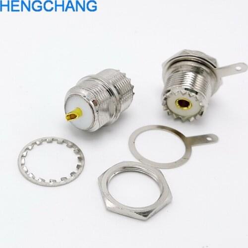 UHF Female SO239 Panel Chassis Mount Solder Cup SL16 coaxial RF Connector 5pcs/lot