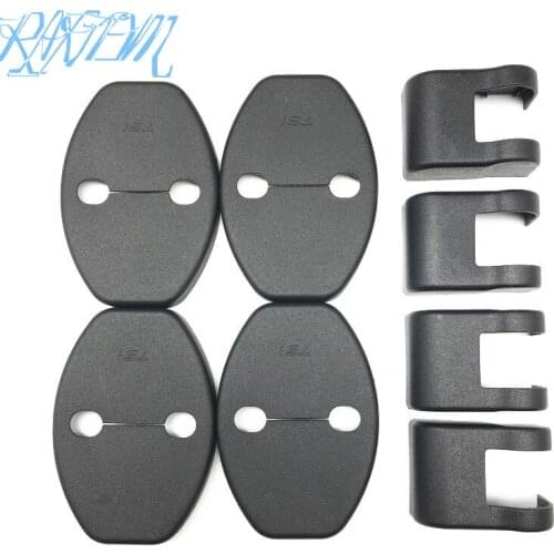 4Pcs Car Door Lock Protector Cover+4Pcs Door Check Arm Protection Cover For Skoda Fabia Superb Yeti Octavia A7