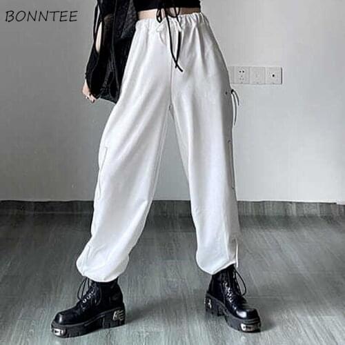 Pants Womens High Waist Solid Harem Creativity All-match Plus Size S-3XL Korean Style Stylish Leisure Harajuku Female Trousers