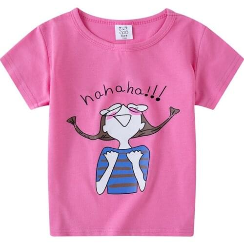 ZWF787 New Boys Girls Cartoon Short Sleeve T-Shirt Tee Tops Children Costume Character Clothes Kids Good Quality Cotton Tees