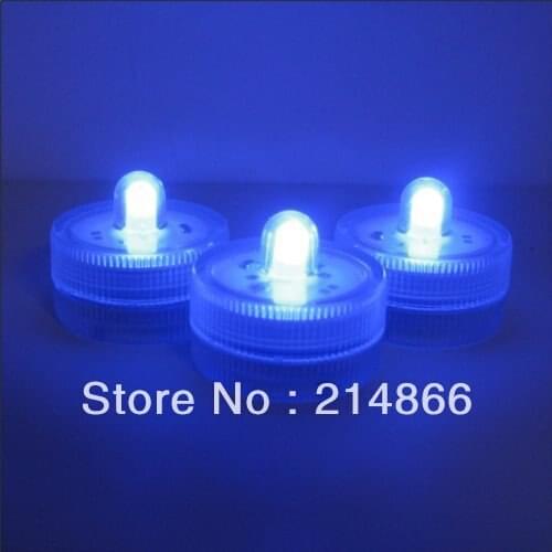 120pcs Led Waterproof Candle Light led light Submersible Wedding/Xmas/Valentine party centerpiece decor-BLUE