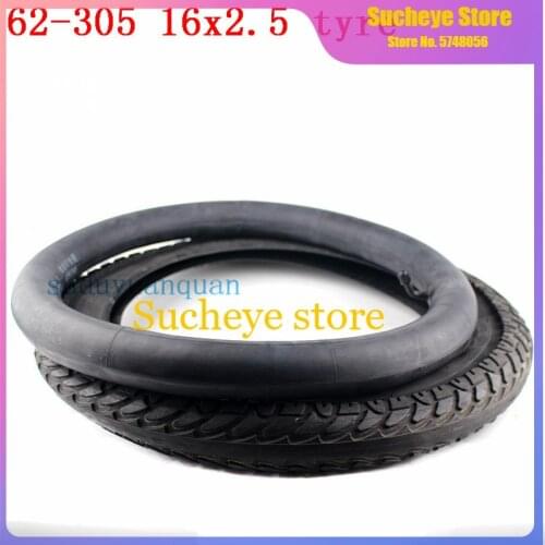 16*2.50 tyre 16x2.50 64-305 tire and inner tube fit Electric Bikes Kids Bikes, Small BMX and Scooters