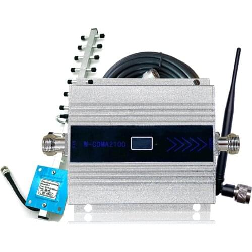 220V Mobile Phone Signal Amplifier Set Signal booster amplifier LCD Digital Display 3G 2100MHz Cell Phone Signal Amplifier Set