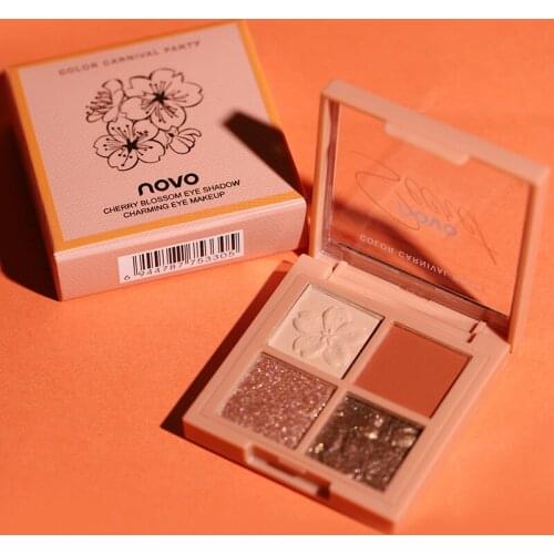 4 Color Charming Eyeshadow Nude Matte Eyeshadow Shimmer Diamond Glitter Eye Shadow Professional Makeup With Blush Makeup Tools