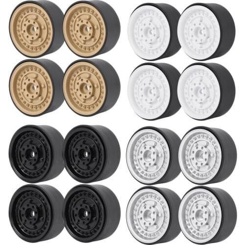 4Pcs Metal 1.9Inch Beadlock Wheel Rim Hub for 1/10 Rc Crawler Car Axial Scx10 90046 Traxxas Trx4 Tf2 Rc4Wd D90 D110