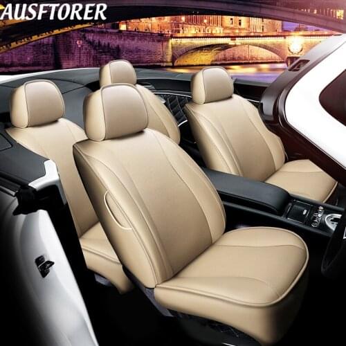 AUSFTORER Custom Fit Cover Seat for Suzuki Ignis 2017 Seat Cover Set Cushion PVC Leather Seats Supports Front & Rear Accessories