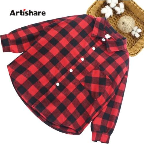 Blouses For Girls Plaid Pattern Girl Blouse Casual Style Blouse Childrens For Girl Spring Autumn Childrens Clothing Girl