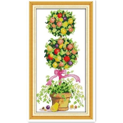Fortune tree rich source of manual DIY cross stitch kit beautiful potted needlework furniture decoration wholesale painting